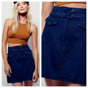 🌼Free People Denim Skirt A-line